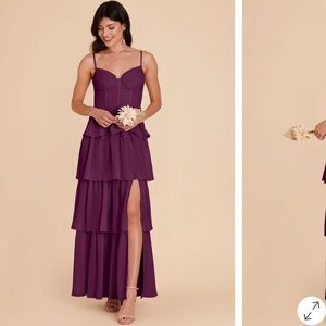 Birdy Grey Chiffon Fig Lola Tiered Dress